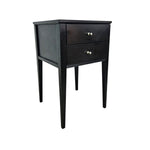 John Lewis Contemporary Black Wood Two-Drawer Nightstand