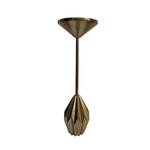 West Elm Mid-Century Style Faceted Brass Drink Table