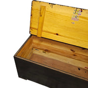 Rustic Dark Wood Storage Chest and Blanket Box