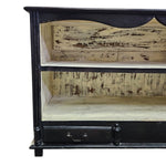 Lucky Furniture Industrial Black Distressed Wooden TV Media Unit