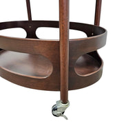 Mid-Century Modern Curved Bentwood Drinks Trolley with Chrome Handles
