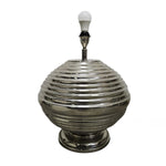 Marina Home Retro Ribbed Silver Metal Table Lamp