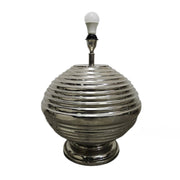 Marina Home Retro Ribbed Silver Metal Table Lamp