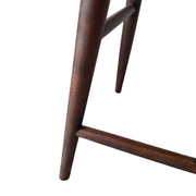 Handcrafted Solid Wood Stool with Sculpted Back