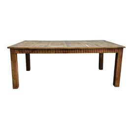 Rustic Parquet Reclaimed Wood Dining Table