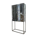 THE One Retro Glam Distressed Mirrored Glass Drinks Cabinet