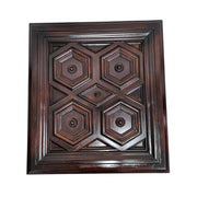 Elegant Mahogany Finished Side Table with Protective Glass Top