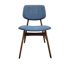 Mid-Century Modern Azure Fabric Dining Chair