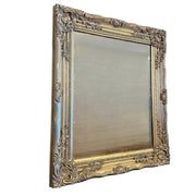 Stately Ornate Baroque Style Silvered Gilt Wall Mirror