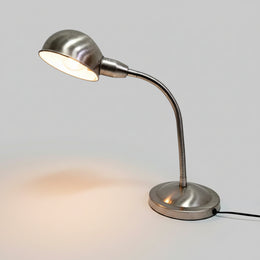 Ikea Retro Style Adjustable Brushed Chrome Gooseneck Desk Lamp