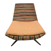 Multi Colour Rattan Low Slung Outdoor Accent Chair