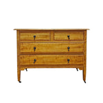 Timeless Honey-Toned Tiger Maple Chest of Drawers