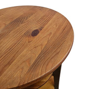 Warm Honey Timber Three-Tier Round Side Table
