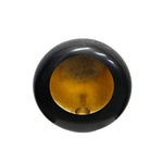Marina Home Retro Circular Matte Black and Gilded Metal Candle Holder