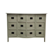 Vintage Farmhouse 12-Drawer Apothecary Bow-Front Chest
