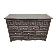 Artisanal Multi Drawer Upcycled Wooden Apothecary Chest