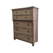 Challene Rustic Wood 5-Drawer Chest