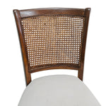 Colonial Style Teak and Woven Rattan Dining Accent Chair