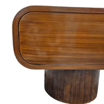 Sculptural Retro Brown Capsule Bedside Table